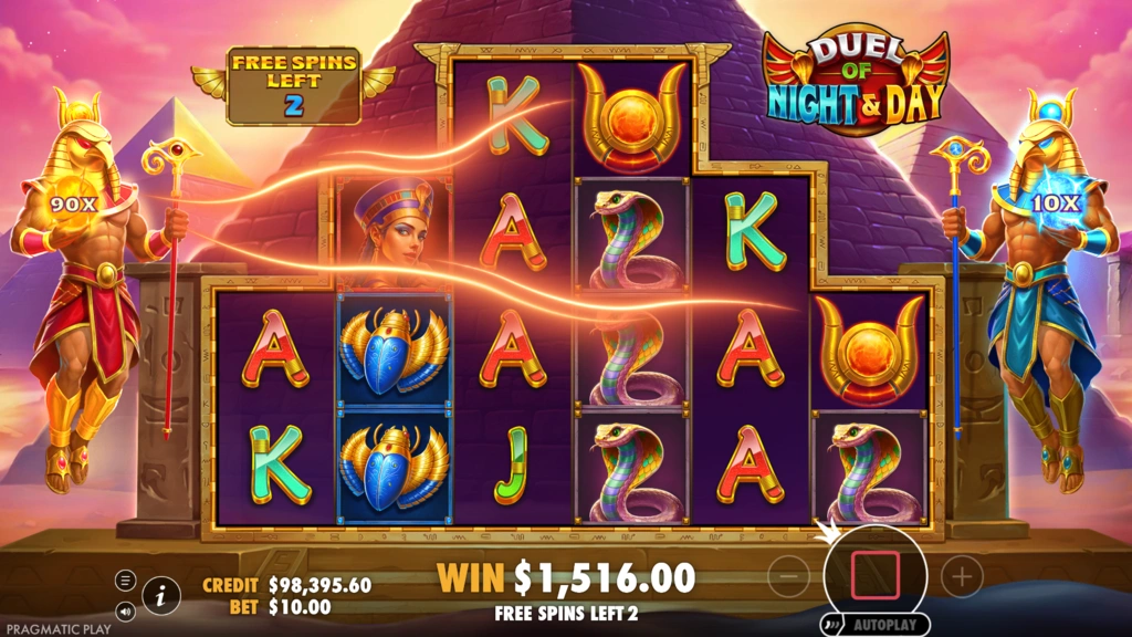 Duel of Night & Day - Persistent Multiplier in Free Spins